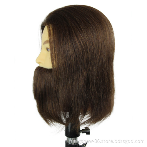 Cheap price Wholesale male human real hair practice training mannequin head with mustache